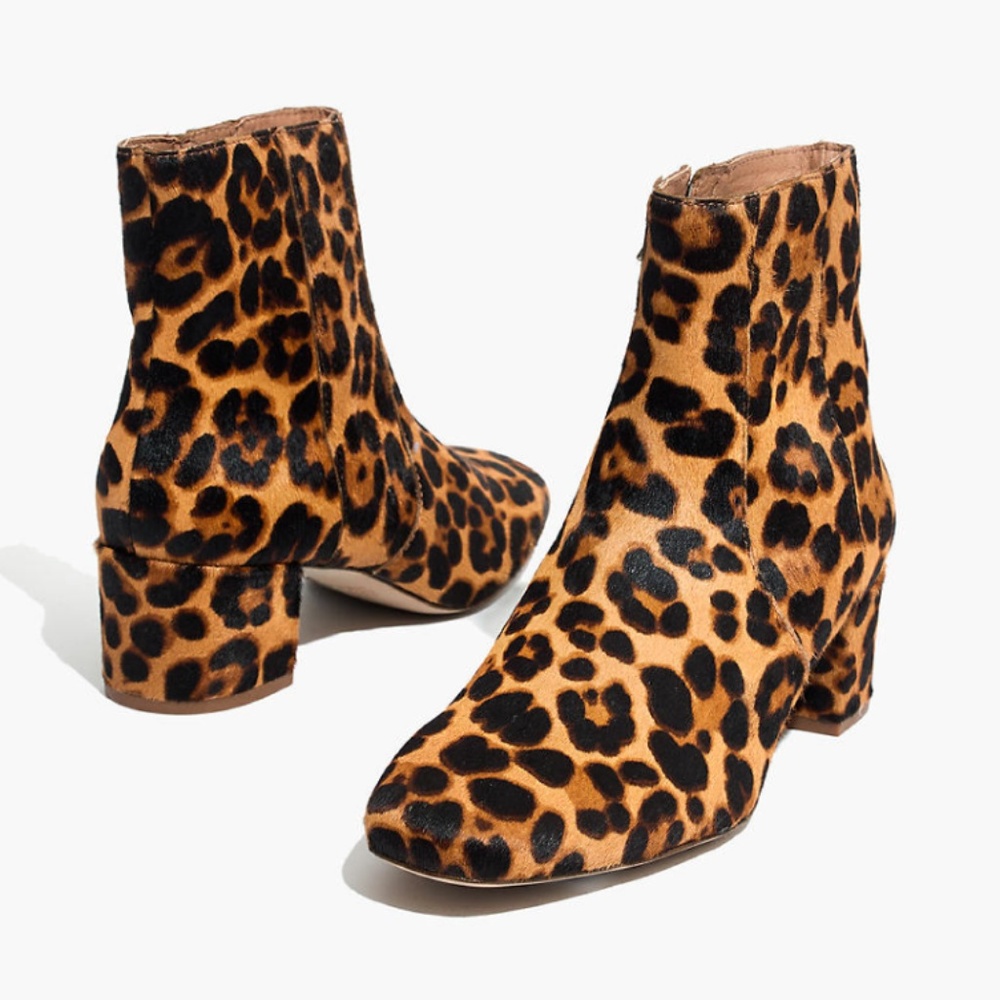 SOLD OUT 8.5 Madewell Leopard Fur Jada Ankle Boot